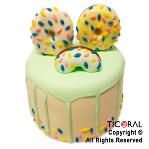 ADORNO TORTA FALSA DONNAS DECORADA A. PORCELANA FRIA x 1